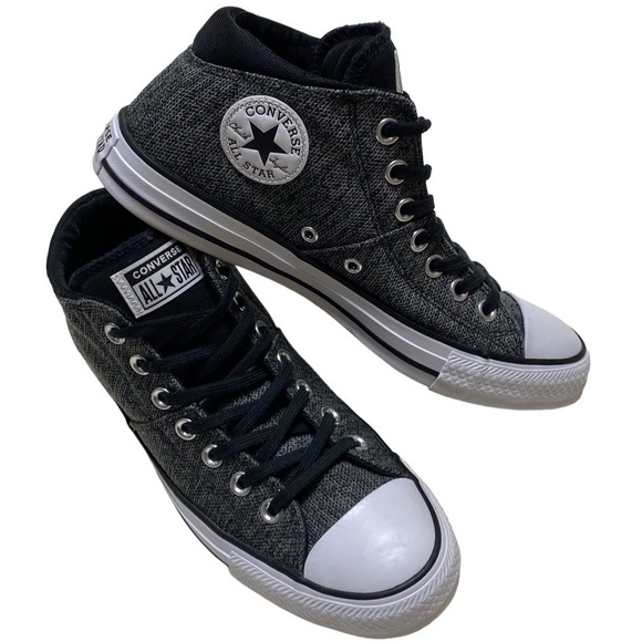 Converse Shoes Converse Ctas Womens Gray Tweed Madison Mid Top